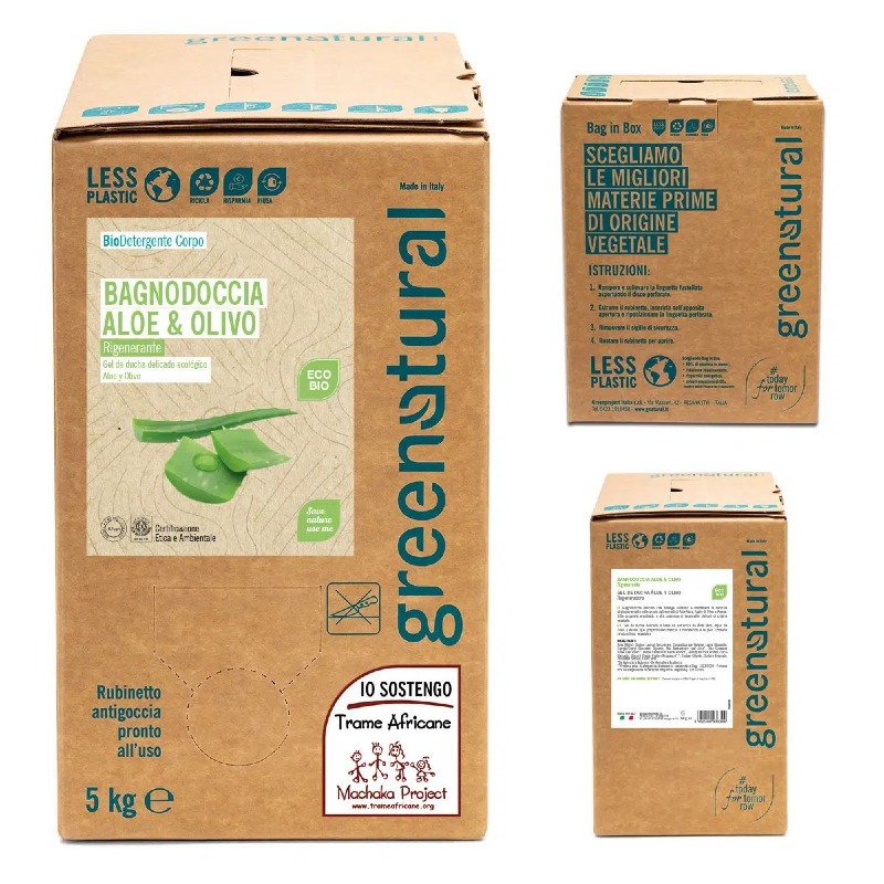 Gel de ducha delicado Eco aloe y oliva - 5kg - imagen 2