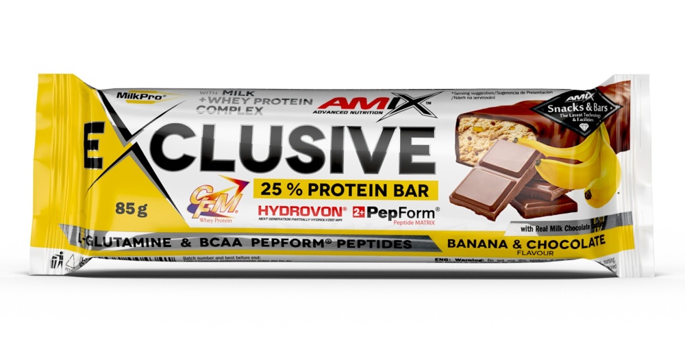 AMIX BARRITAS EXCLUSIVE PROT. 12X85G.PLAT-CHOCO - imagen 2