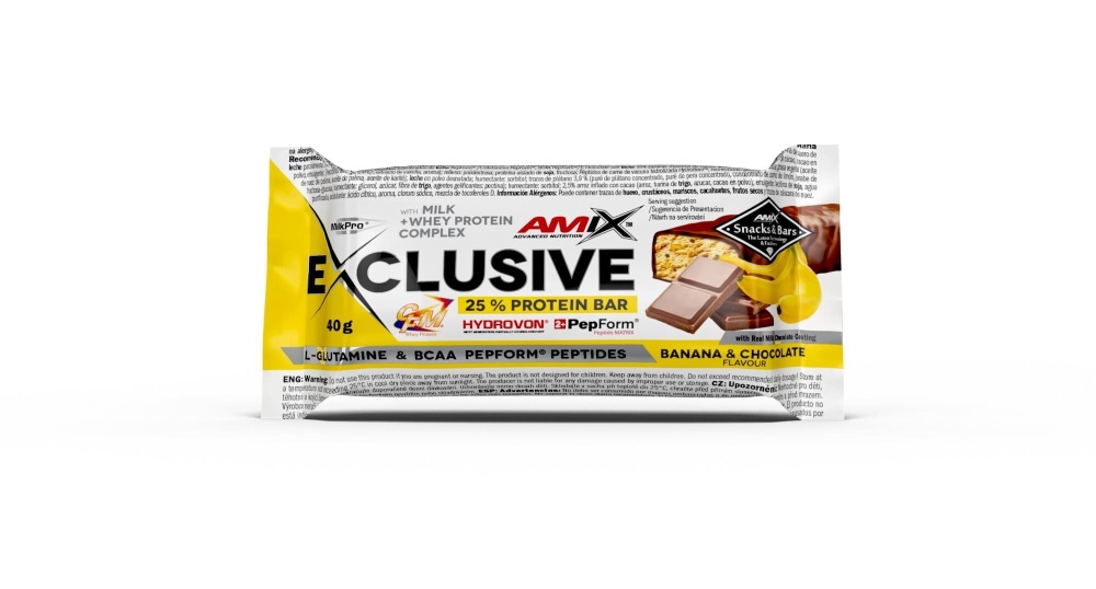 AMIX BARRITAS EXCLUSIVE PROTEIN 24X40G.PLAT-CHOCO - imagen 2