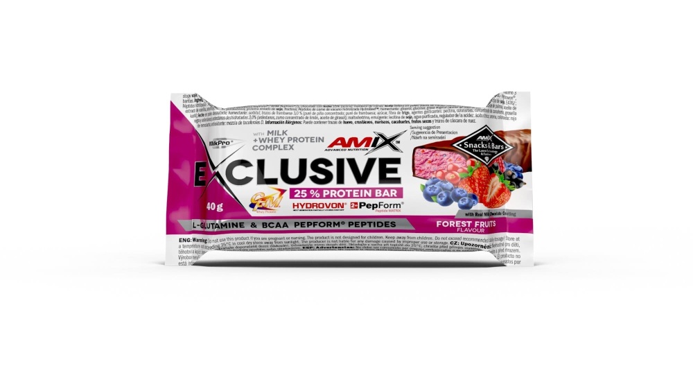 AMIX BARRITAS EXCLUSIVE PROTEIN 24X40G.F. BOSQUE - imagen 2