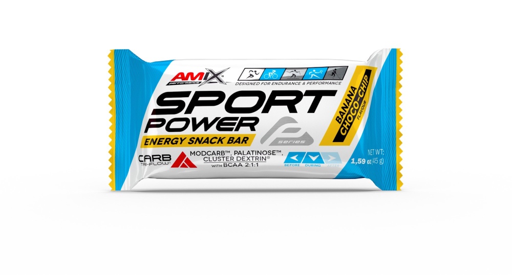 AMIX PERF BARRITAS SPORT POWER 20X45G BANANA CHOCO - imagen 2