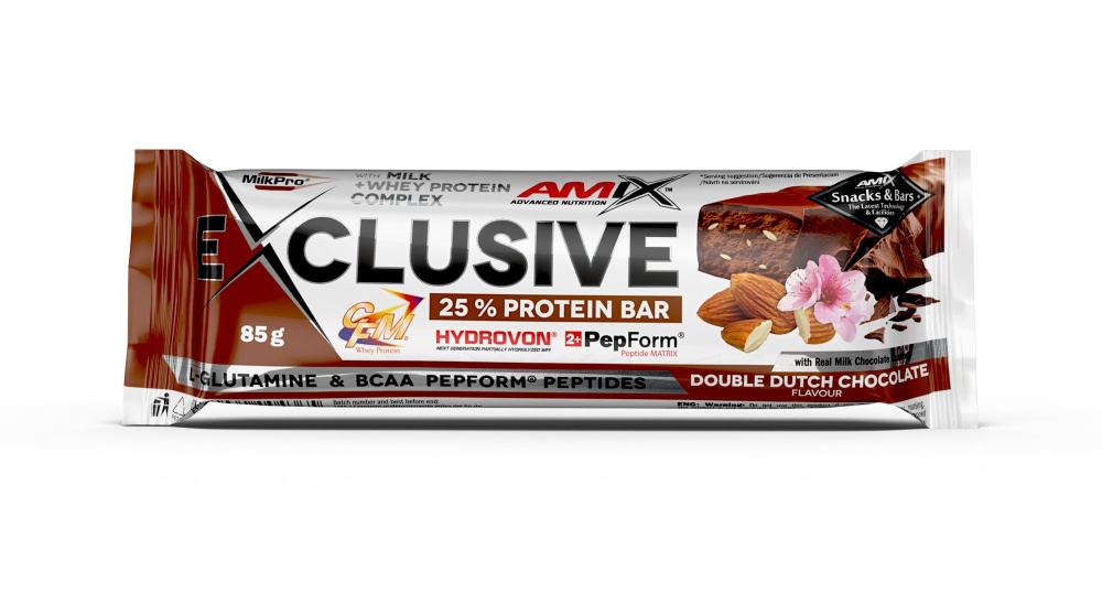 AMIX BARRITAS EXCLUSIVE PROT. 12X85G.DOBLE CHOCO - imagen 2