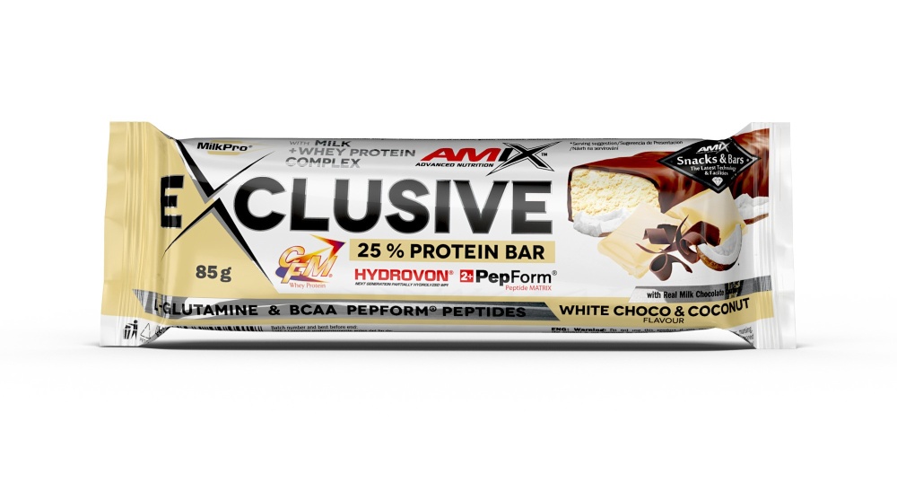 AMIX BARRITAS EXCLUSIVE PROT. 12X85G.CHOCO BLANCO- - imagen 2