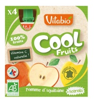 VITABIO COOL FRUITS MANZANA + ACEROLA BIO. 4X90GR
