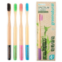 Cepillos de dientes ecológicos de bambú - 4pz